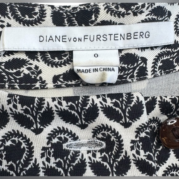 Diane Von Furstenberg Sadie Indian Brocade Floral Stamp Mini Dress Womens 0 - Picture 9 of 15